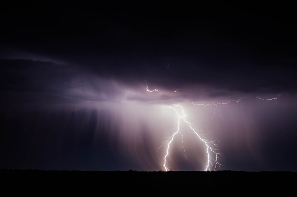 Lightning at night