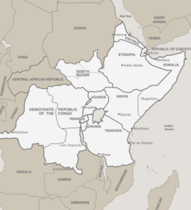 Map of the Seventh-Day Adventist East Central Africa Division