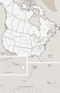 Map of the Seventh-Day Adventist North American Division