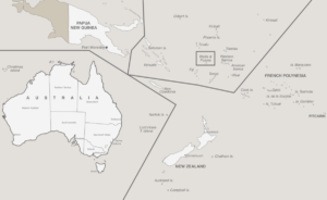 Map of the Seventh-Day Adventist South Pacific Division