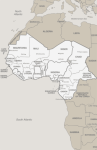 Map of the Seventh-Day Adventist West Central Africa Division